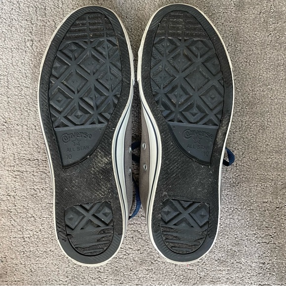 Converse Chuck Taylor All-Star Lows, Grey/Blue Size 10 with blue piping - Picture 6 of 11